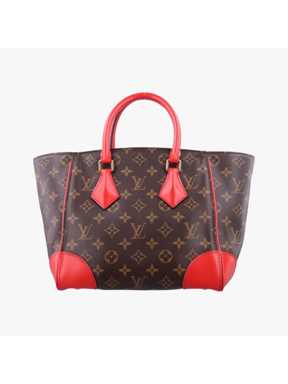 Louis Vuitton Phoenix PM Monogram Brown Coquelicot Canvas Calfskin